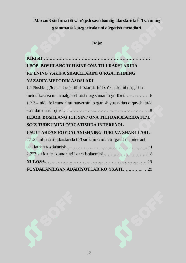 3-sinf ona tili va o’qish savodxonligi darslarida fe’l va uning grammatik kategoriyalarini o`rgatish metodlari 2