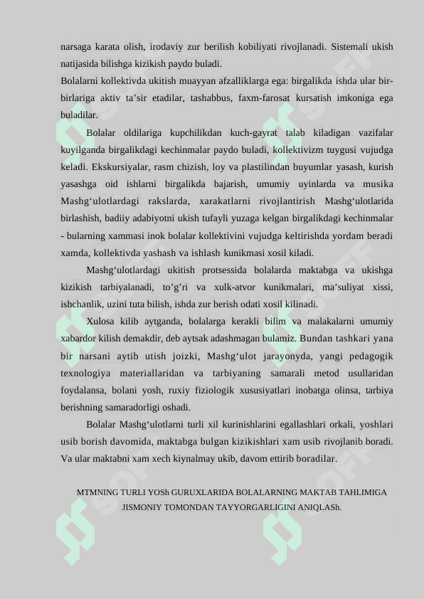 Mashgʻulotning bolalarni maktabga tayyorlashdagi ahamiyati 8