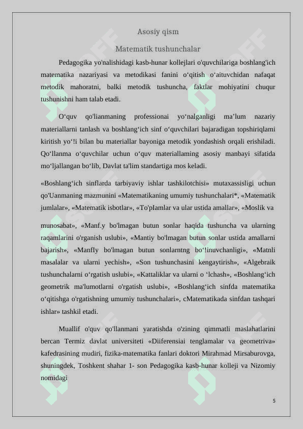Ikkinchi sinf matematika darsligi ustida ijodiy ishlash metodikasi 5