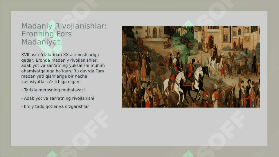 XVII asr oʻrtasida XX asr boshlarida Eron 4