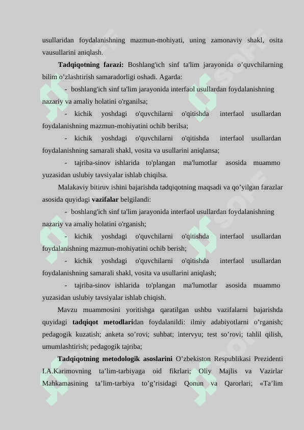 O’quv jarayonida interfaol uslublarni qo’llash uslubiyati 6
