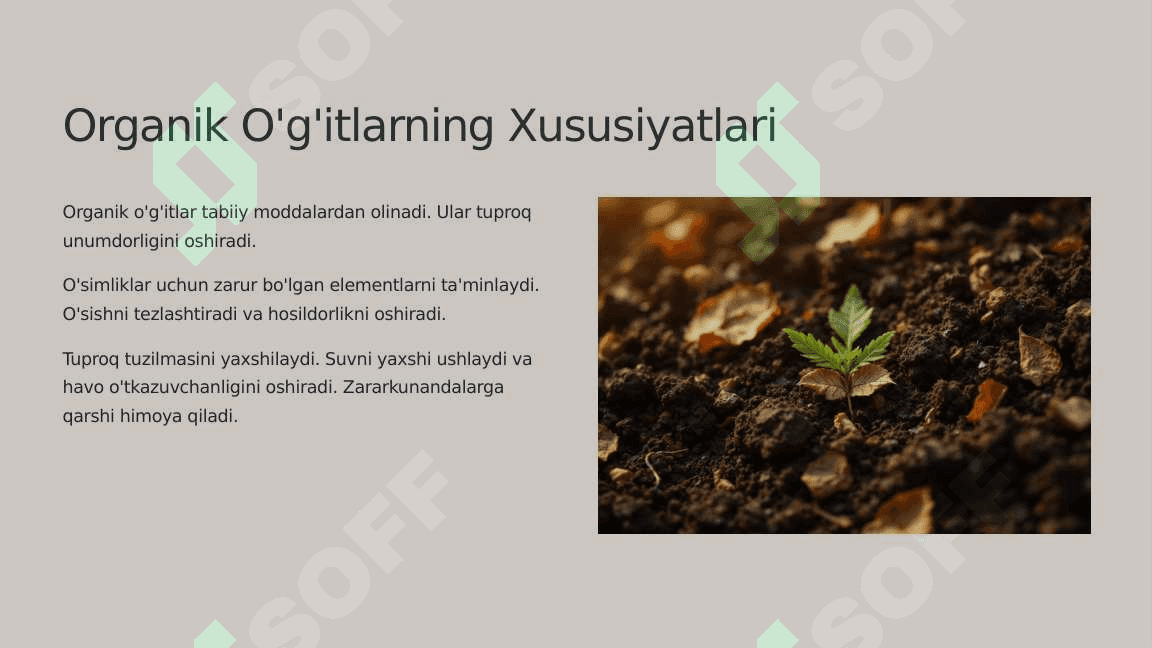 Organik va Universal O'g'itlar 3