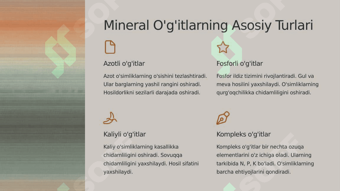 Organik va Universal O'g'itlar 4
