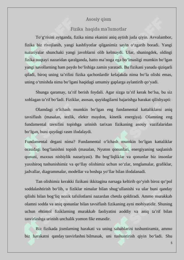 Fizikani o’qitish jarayonida o’quvchilarni mustaqil ishlashga o’rgatish 5