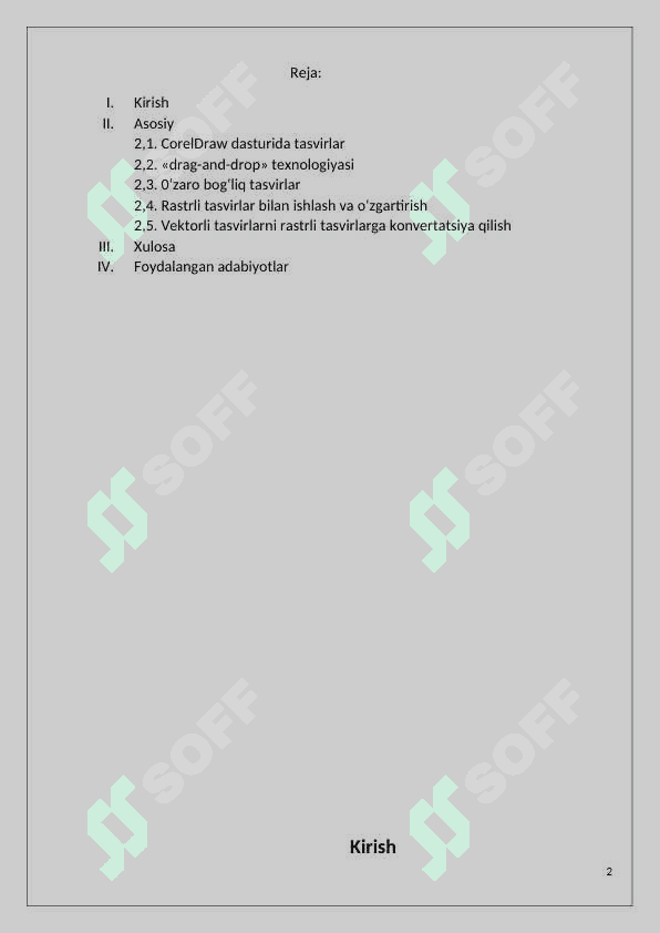 CorelDraw dasturida tasvirlar yaratish 2