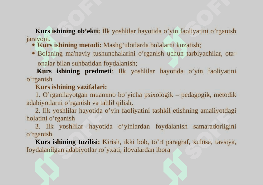 ILK YOSHLILAR HAYOTIDA O’YIN FAOLIYATI 3