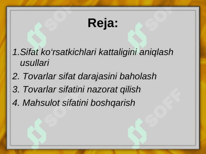 Ishlab chiqarish korxonalarida mahsulot sifatini boshqarish 2