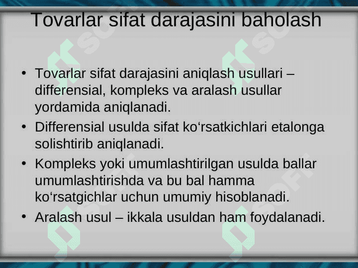 Ishlab chiqarish korxonalarida mahsulot sifatini boshqarish 6