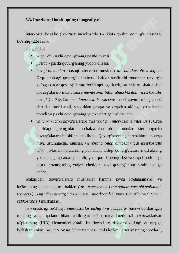 Ko'krak qafasining topografik anatomiyasi va operativ xirurgiyasi 4