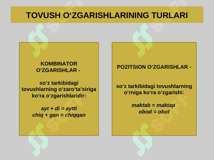 Nutq tovushlarining fonetik o‘zgarishlari 2