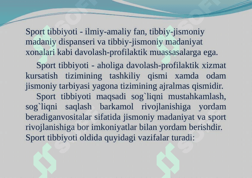 O'ZBEKISTONDA SPORT TIBBIYOTINI TASHKIL ETISH ASOSLARI 2