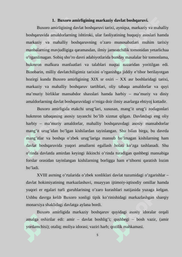 Buxoro amirligi davlat boshqaruvi va diplomatiyasi.doc 5