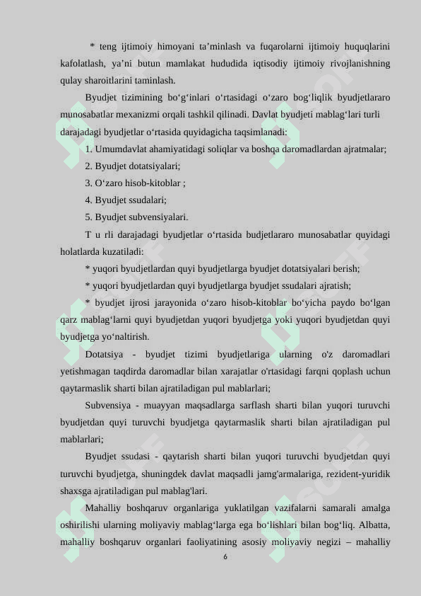 Byudjetlararo munosabatlarni muvofiqlashtirishni samarali tashkil etish yuzasidan xorij tajribalari 6