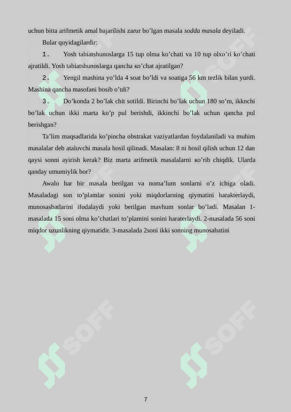 1-sinf o'quvchilarini sodda masalalar tuzishga o'rgatish 7
