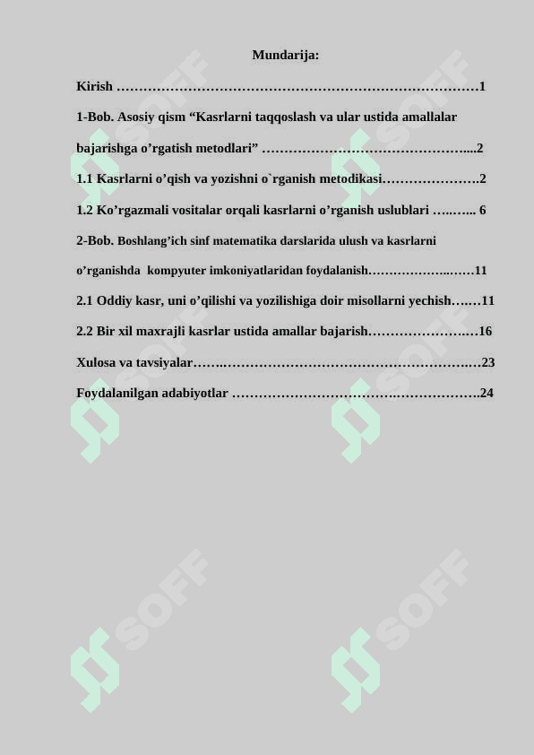 Boshlang’ich sinf o’quvchilariga kasrlarni o’rgatishda  innovatsion texnologiyalardan foydalanish  3-4 sinf misolida 2
