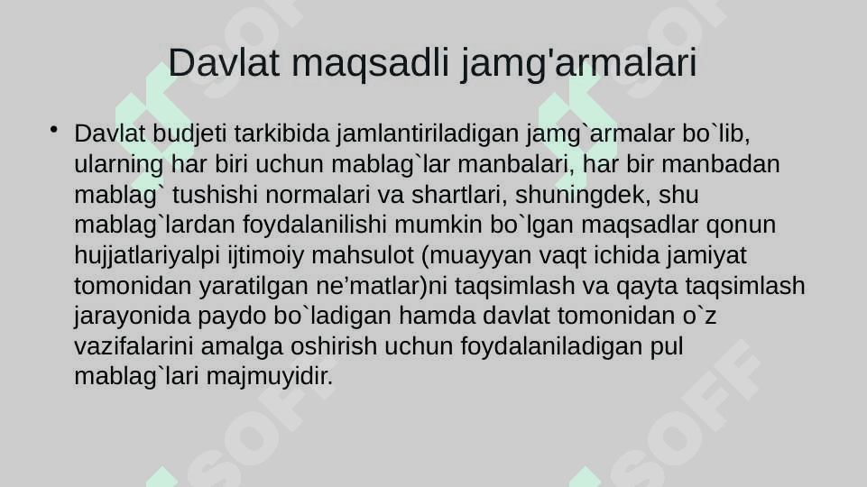 Davlat maqsadli jamg'armalari 3
