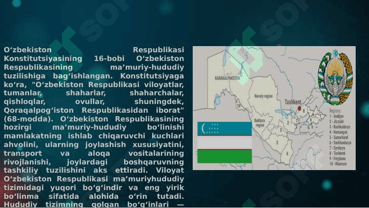 O’zbekiston Respublikasining ma’muriy-hududiy tuzilishi 2