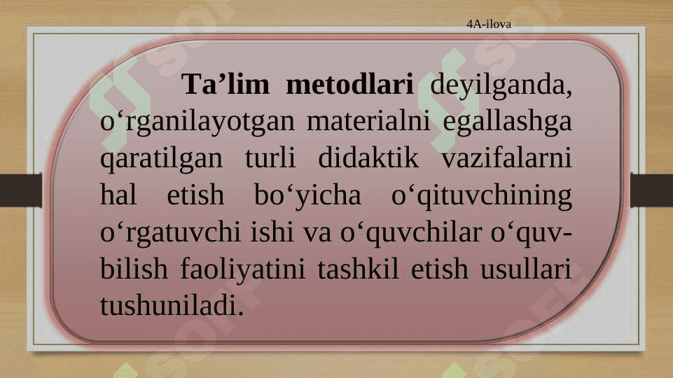 METOD TUSHUNCHALARI VA ULARNI TURLARI 5