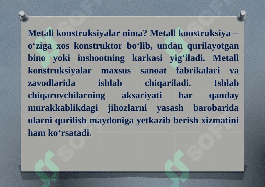 METALL KONSTRUKSIYALARNI LOYIHALASH ASOSLARI 3