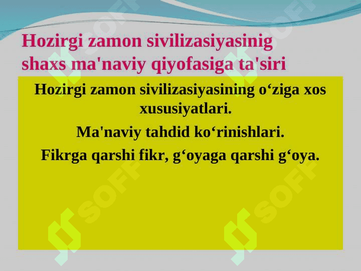Ommaviy madaniyatning jamiyatimizdagi ta`siri 4