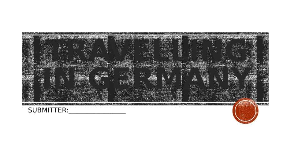 Travelling in Germany