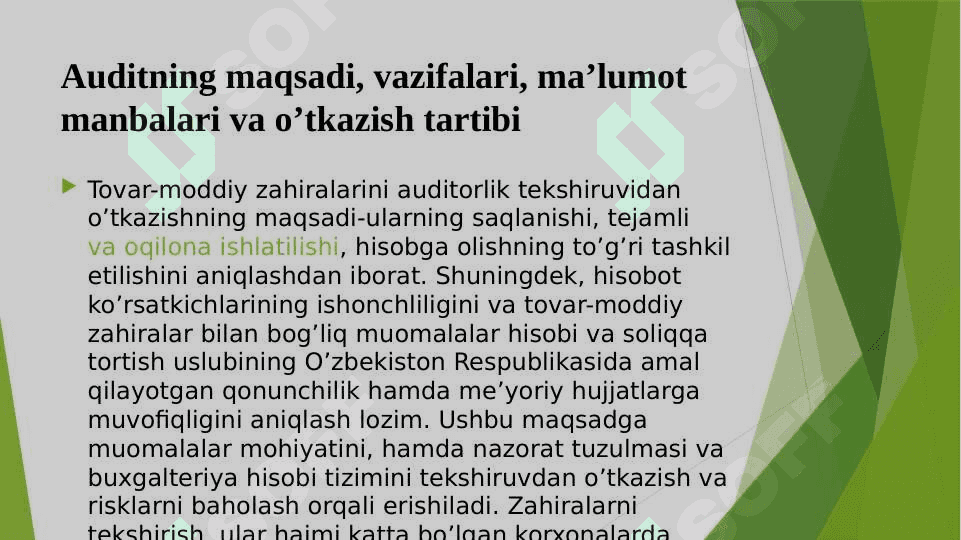Tovar moddiy zahiralar auditi 3