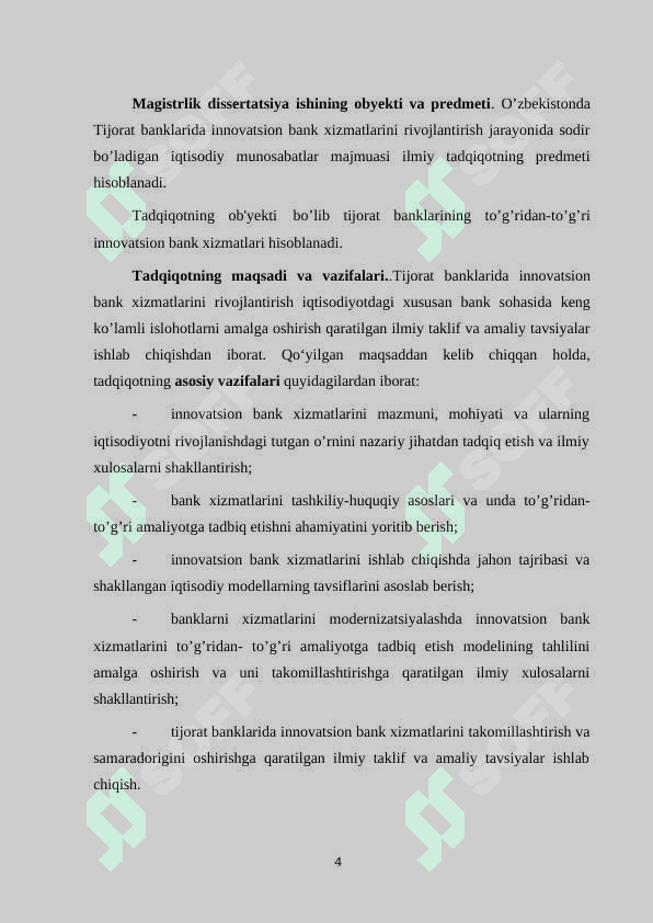 TIJORAT BANKLARIDA INNOVATSION BANK XIZMATLARINI RIVOJLANTIRISH YO’NALISHLARI 4