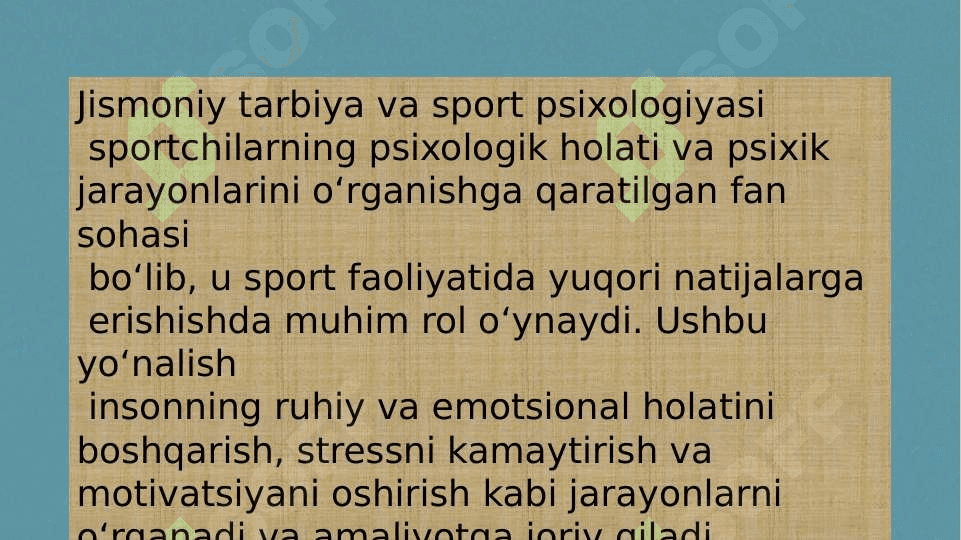 Jismoniy tarbiya va sportda psixologiya 2