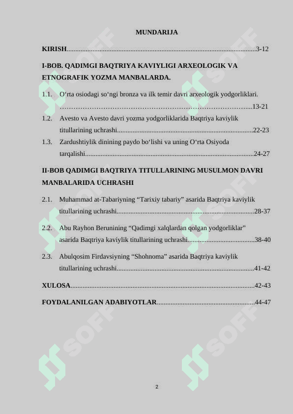 QADIMGI BAQTRIYA KAVIYLIGI TITULLARINING MUSULMON DAVRI MANBALARIDA UCHRASHI 2