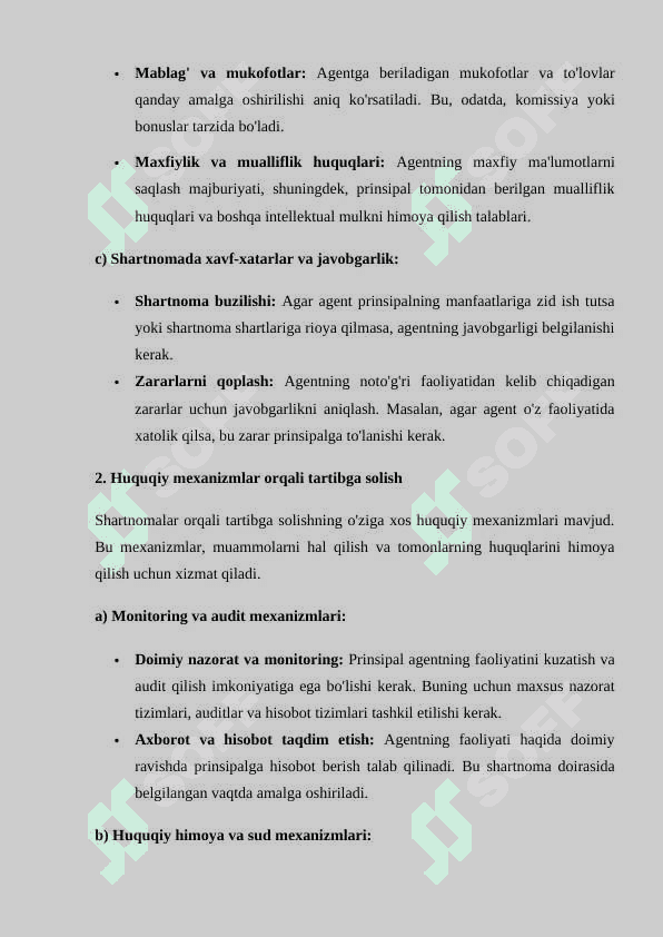 “Prinsipal” va “agent” muammosini hal etish yo’nalishlari 3