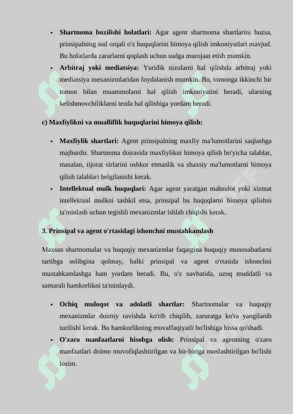 “Prinsipal” va “agent” muammosini hal etish yo’nalishlari 4