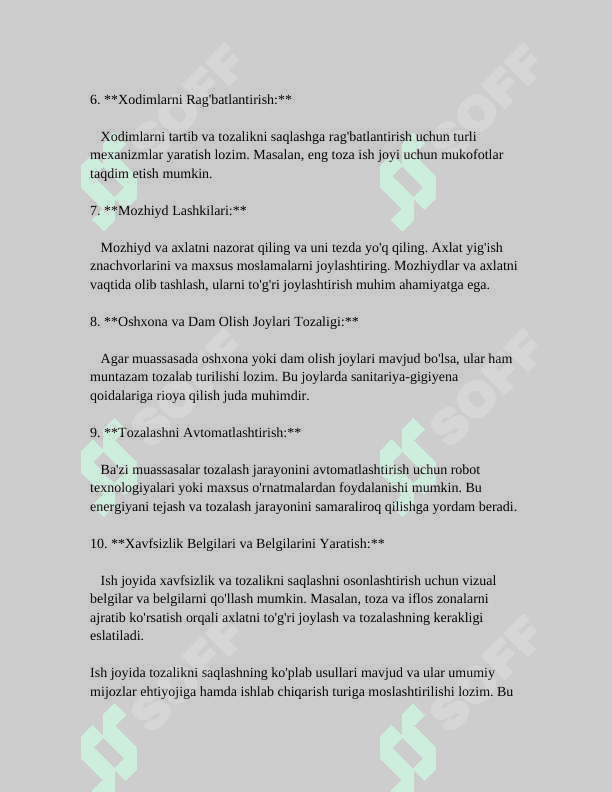 Chorva hodimlarining shaxsiy va mehnat gigiyenasi 6