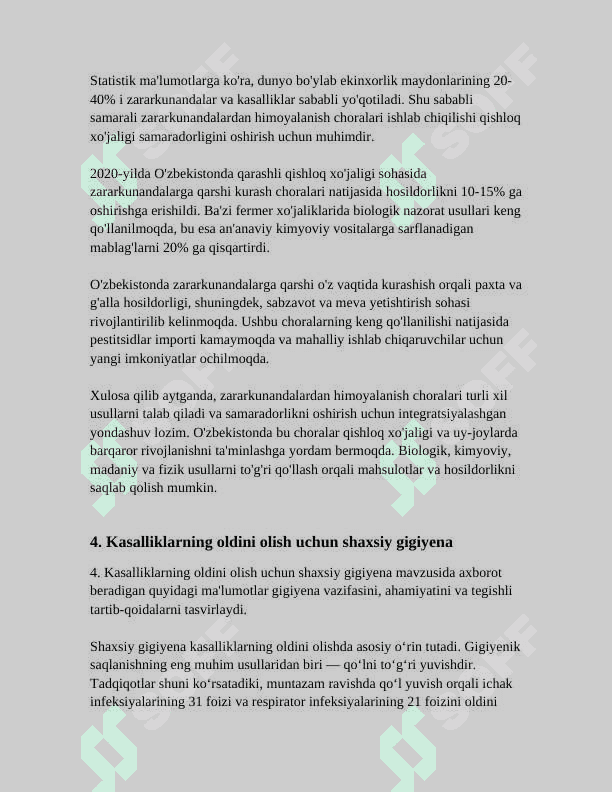 Chorva hodimlarining shaxsiy va mehnat gigiyenasi 8