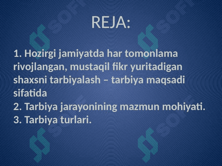 O‘quvchilarda mustaqillikni shakllantirish tarbiya jarayoni samaradorligi omili sifatida. 2