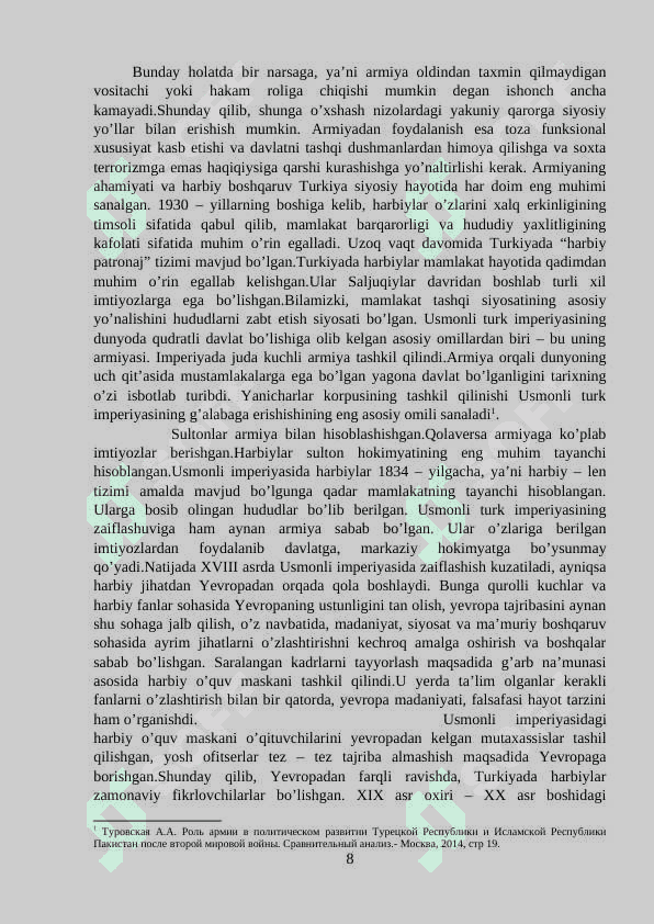 TURKIYA XX ASRNING 60-70- YILLARIDAGI HARBIY TUZUM DAVRIDA 8