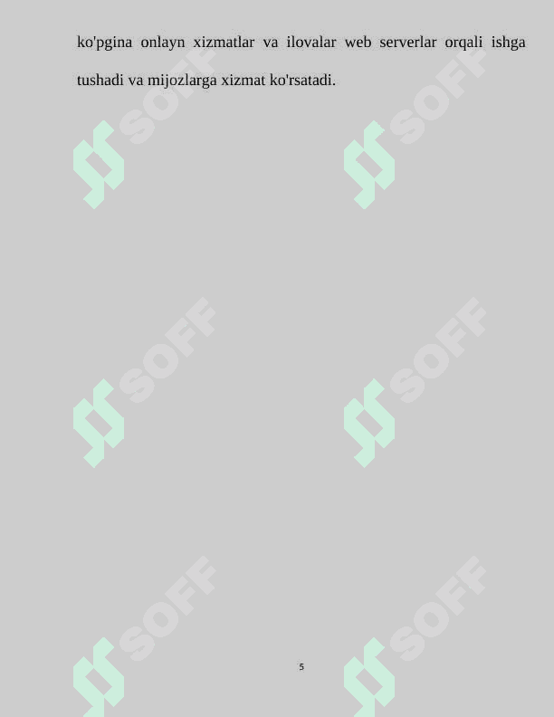 Web serverlarni boshqarish. Asosiy tushunchalar 5