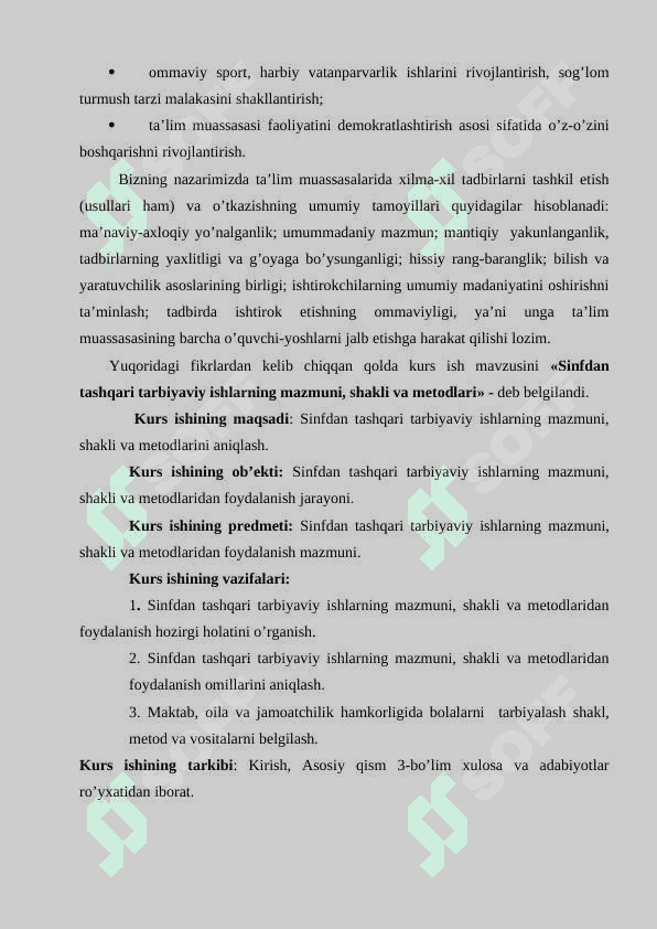 Sinfdan tashqari tarbiyaviy ishlarning mazmuni, shakli va metodlari 4