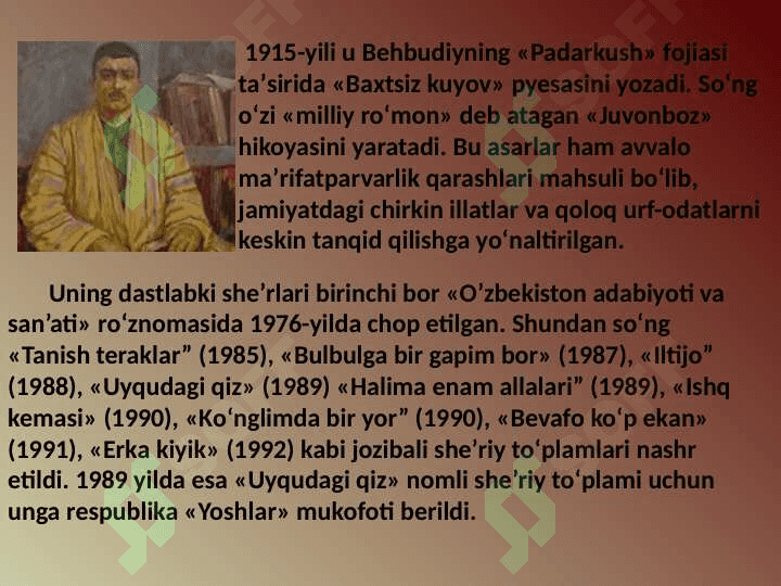 Abdulla Qodiriy hayoti va ijodi 3