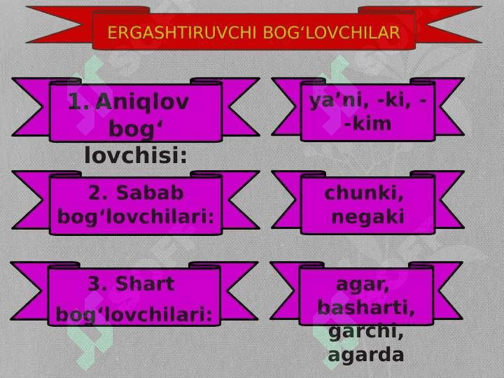 YORDAMCHI SO’ZLAR YUZASIDAN O’TILGANLARNI TAKRORLASH 6