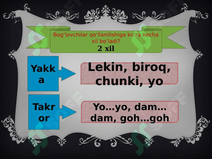 YORDAMCHI SO’ZLAR YUZASIDAN O’TILGANLARNI TAKRORLASH 8