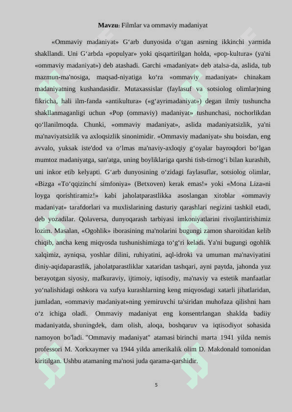 Media savodxonlikini rivojlantirish yo’llari. 5