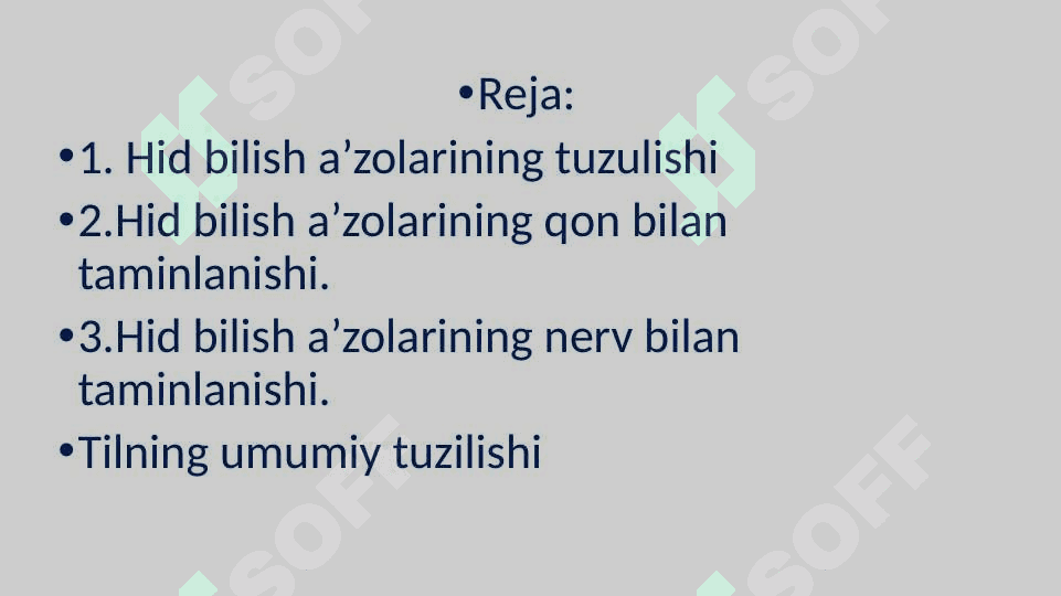 ta`m bilish va Hid bilish a’zolarining funksional anatomiyasi 2