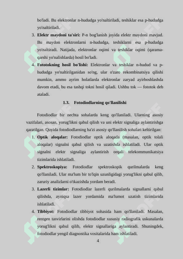 Fotodiod va nurlanuvchi diodlar 4