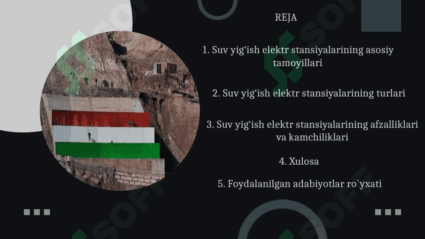 Suv yig‘ish elektr stansiya (GES) larining ishlash prinsipi 2