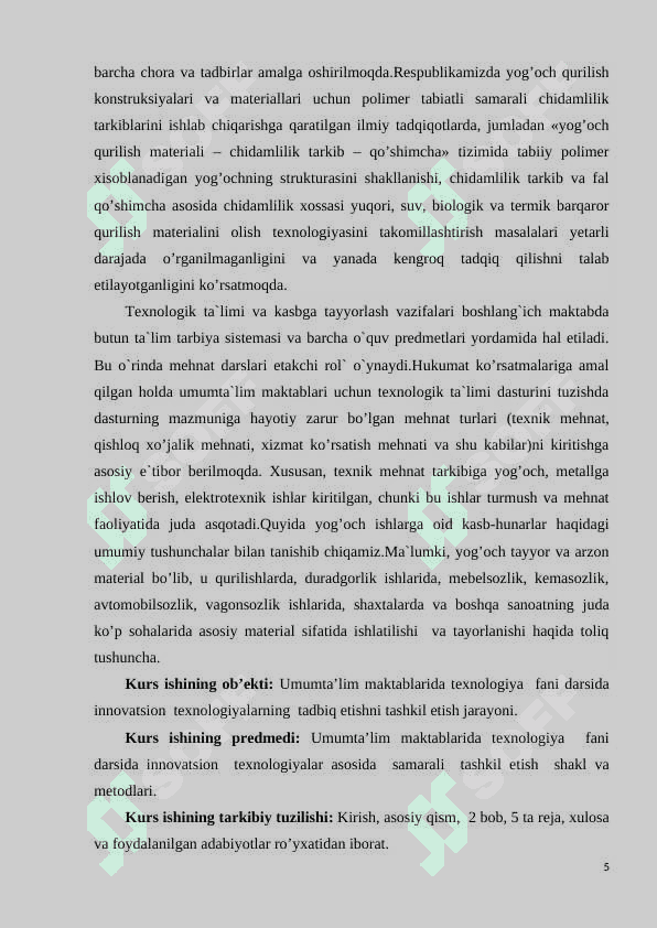 Ochiq joyda quritishni tashkil etish va amalga oshirish, ochiq joyda quritish usullarining afzalligi va kamchiliklarini o’rganish 5