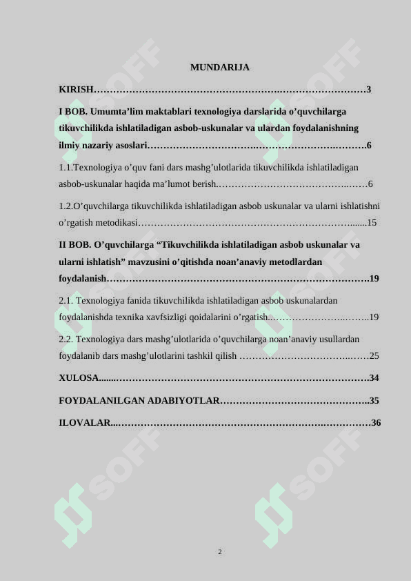 O’quvhchilarga Tikuvchilikda ishlatiladigan asbob-uskunalar va ulardan fishlatish mavzusini o’qitishda noan’anaviy o’qitish metodikasidan foydalanish 2