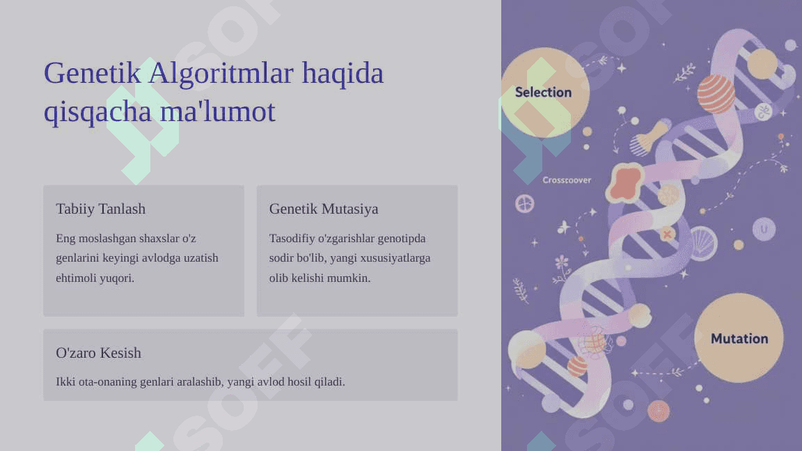 Neyron Tarmoqlarini O`qitish uchun Genetik Algoritmdan Foydalanish 4