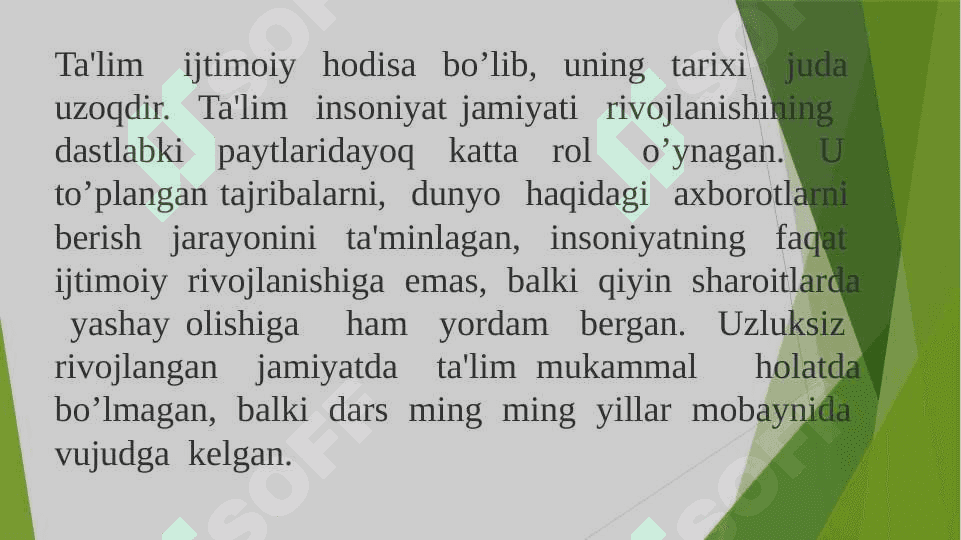 Ta’lim shakllari turlari haqida tushuncha. 3