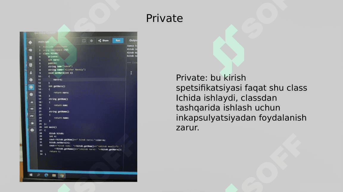 C++ tilida sinf yaratish 4