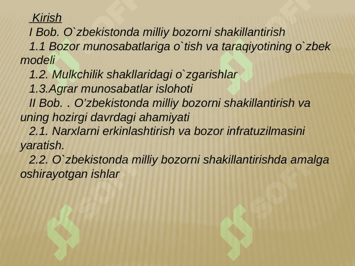O`zbekistonda milliy bozorni shakillantirish 2
